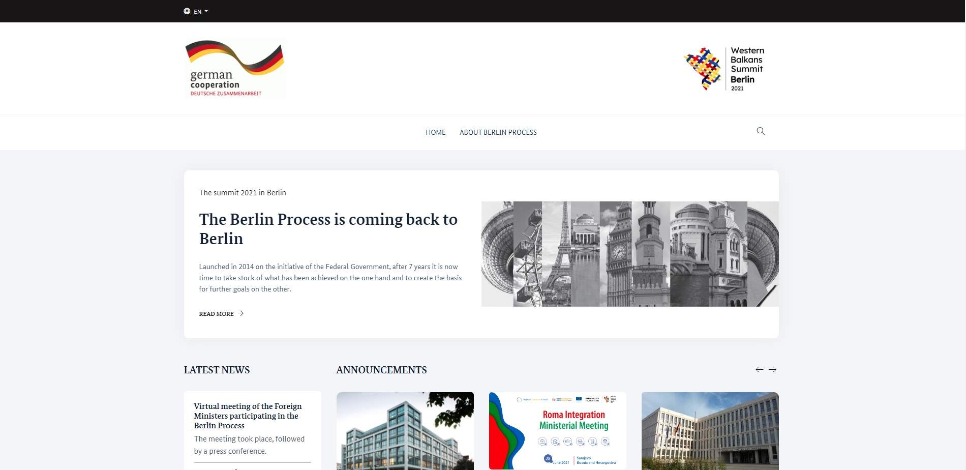 Website for the Berlin Process